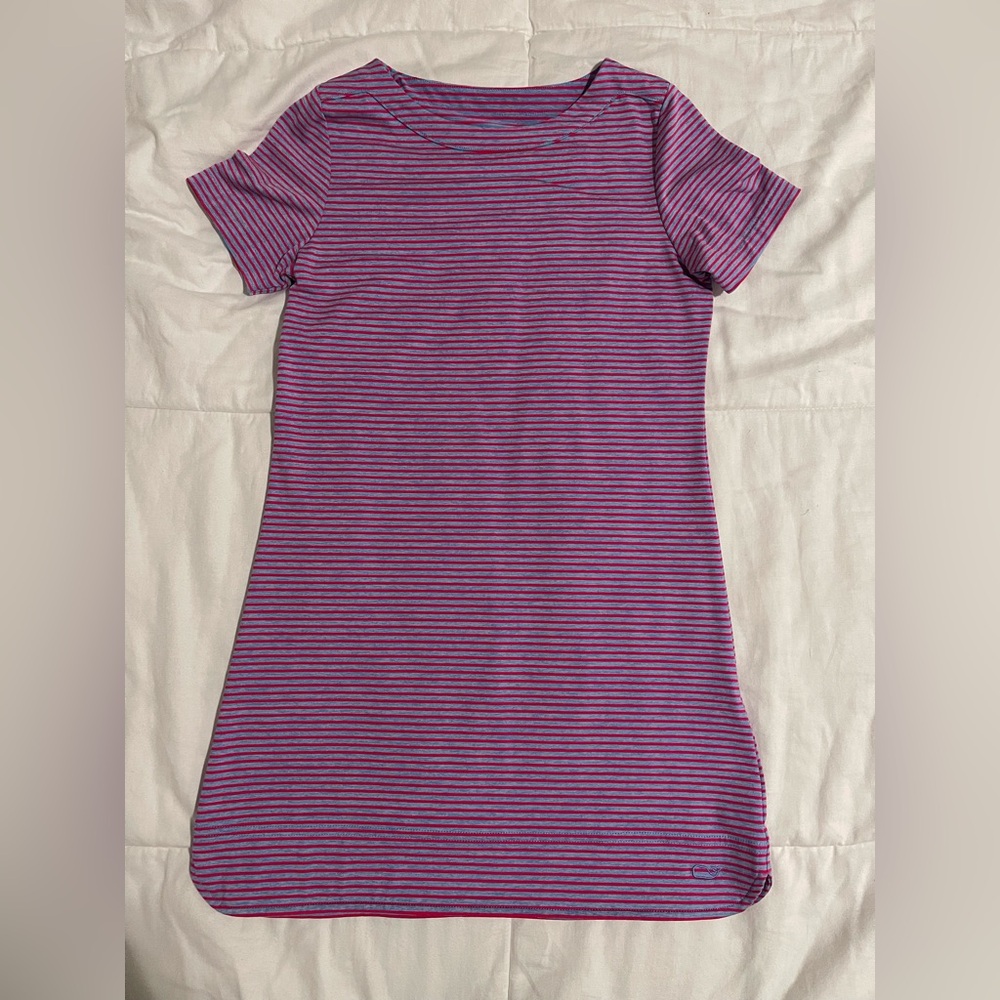 Vineyard Vines Blue and Red Striped Dress